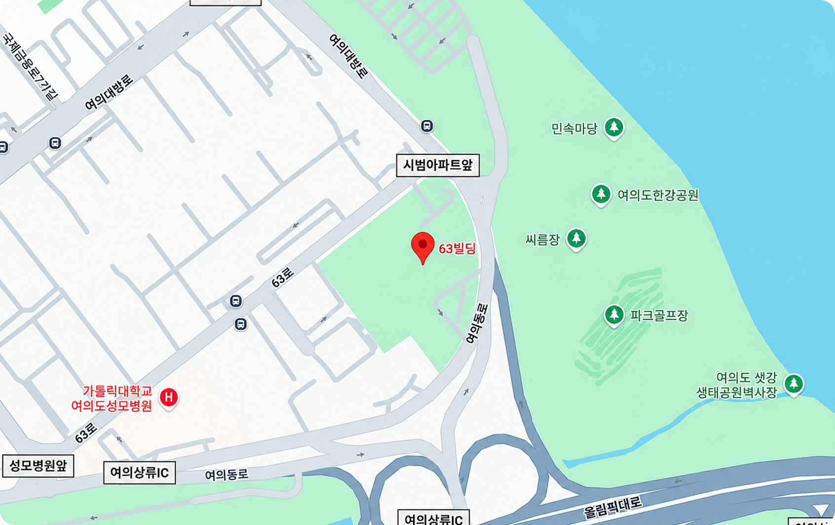 63빌딩 위치 지도